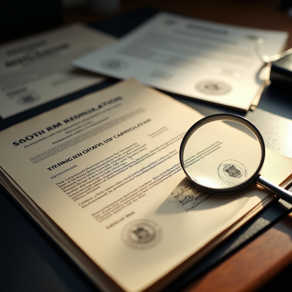 Documentazione di omologazione tecnica con timbri e certificazioni