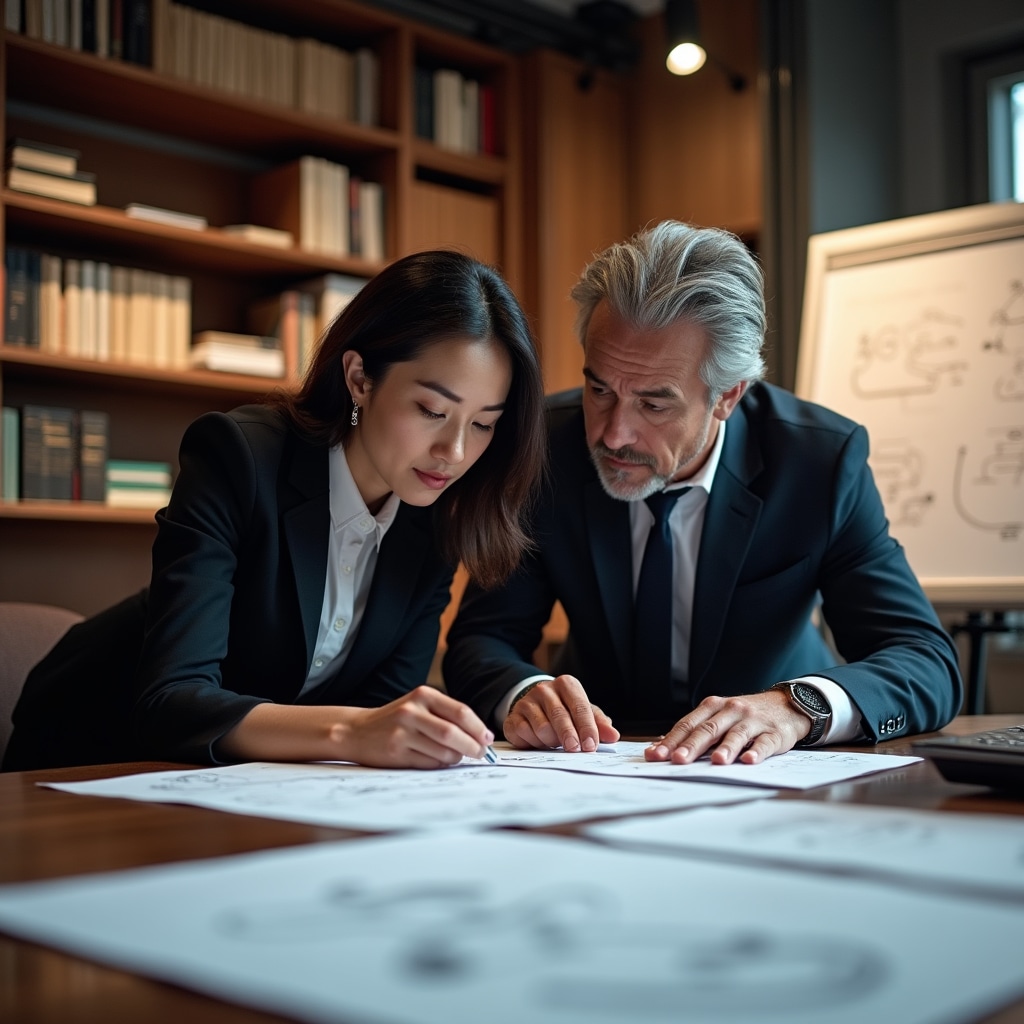 Team Miriqlix Digital nello studio di Milano con documentazione tecnica