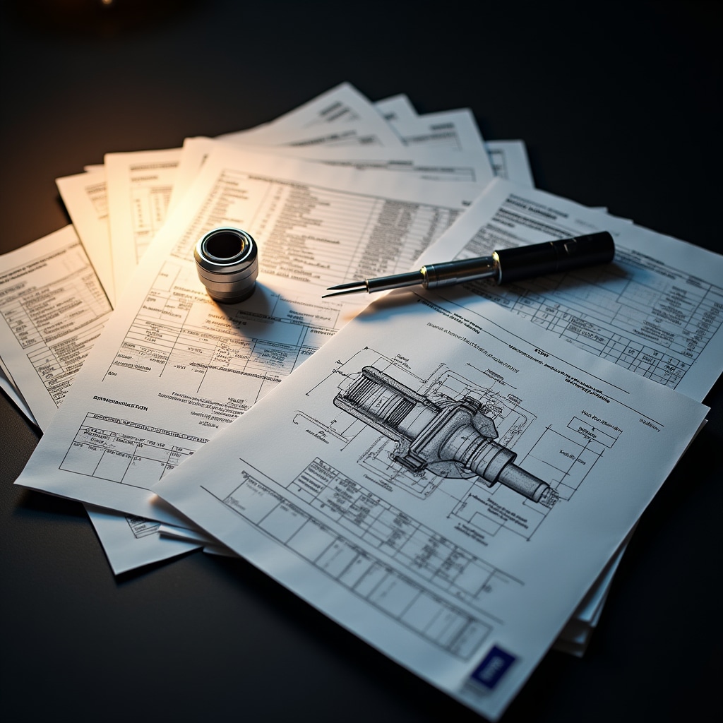 Scheda tecnica di componente automotive con specifiche e tabelle dati